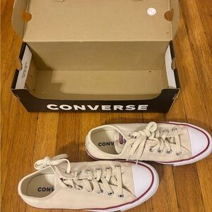 Converse Beige Canvas Athletic Shoes